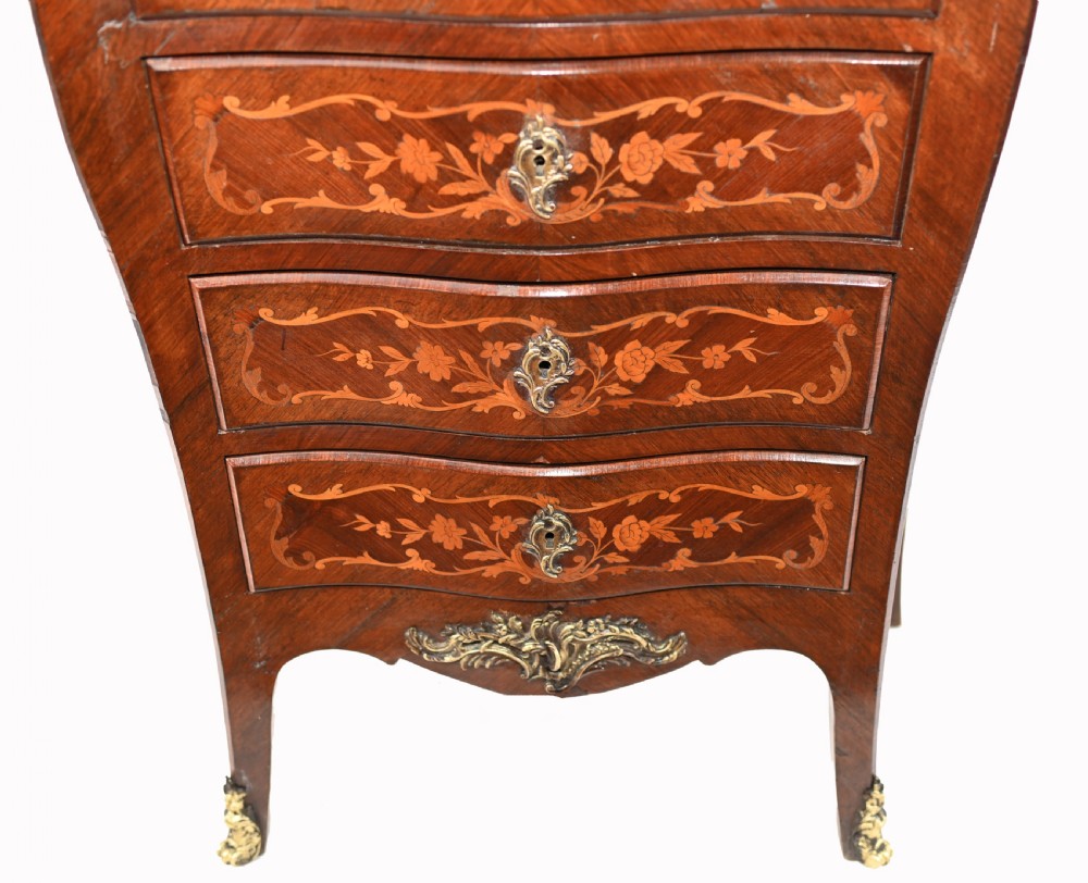 French Escritoire Desk Empire Antique Marquetry Inlay View IV