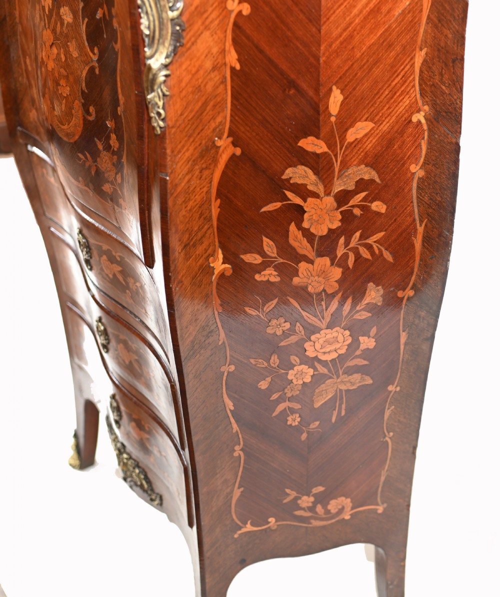 French Escritoire Desk Empire Antique Marquetry Inlay View V