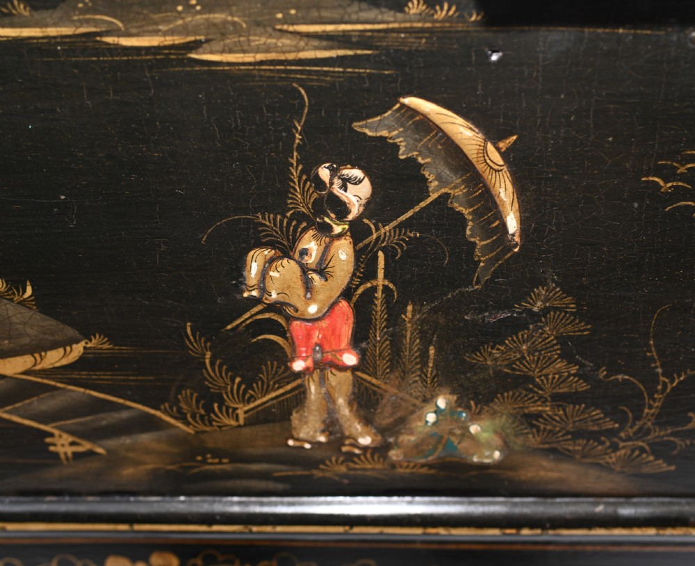 Chinese Chinoiserie Drinks Cabinet Lacquer Cocktail Chest 1920 View V