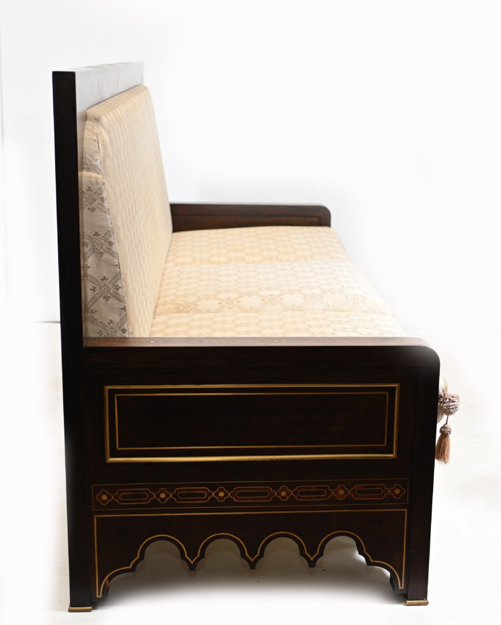 Islamic Settee and Arm Chair Suite Boulle Inlay Couch View V