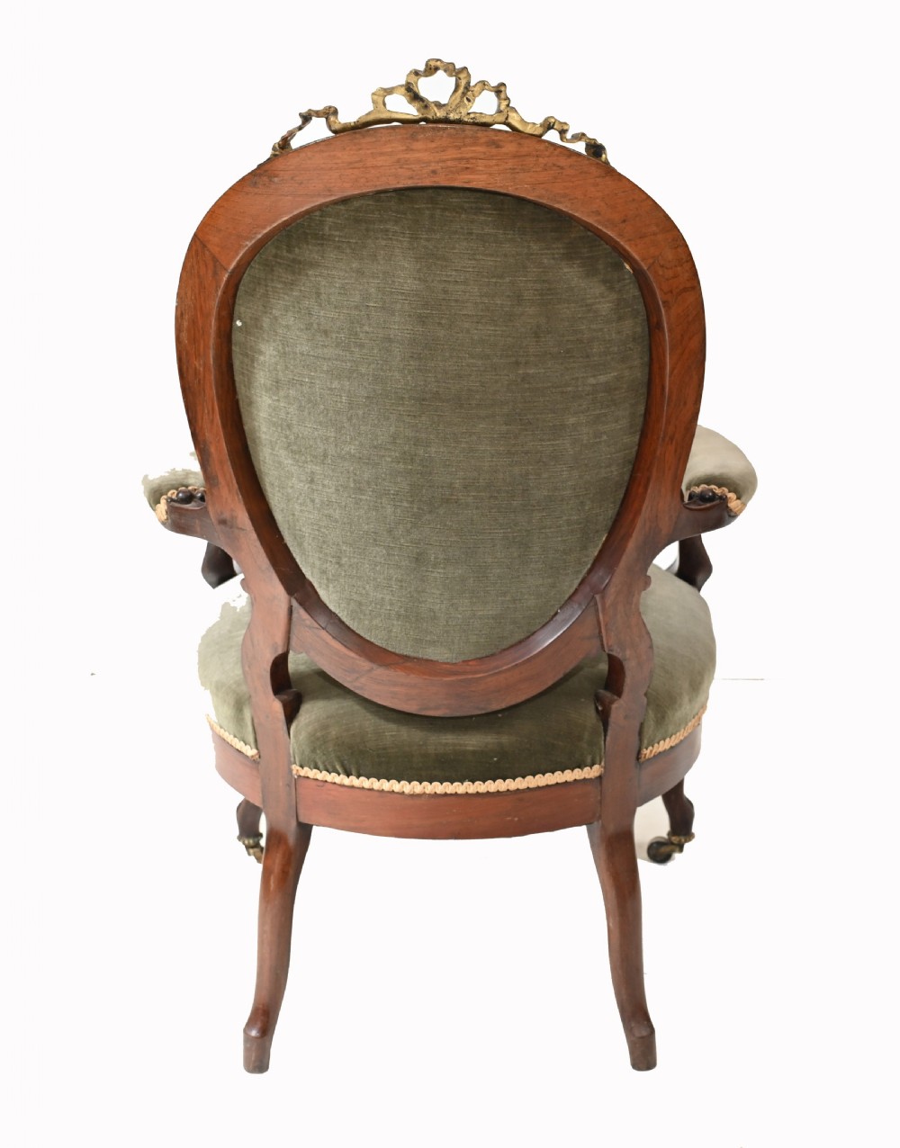 Pair Victorian Salon Chairs Arm 1870 View VI