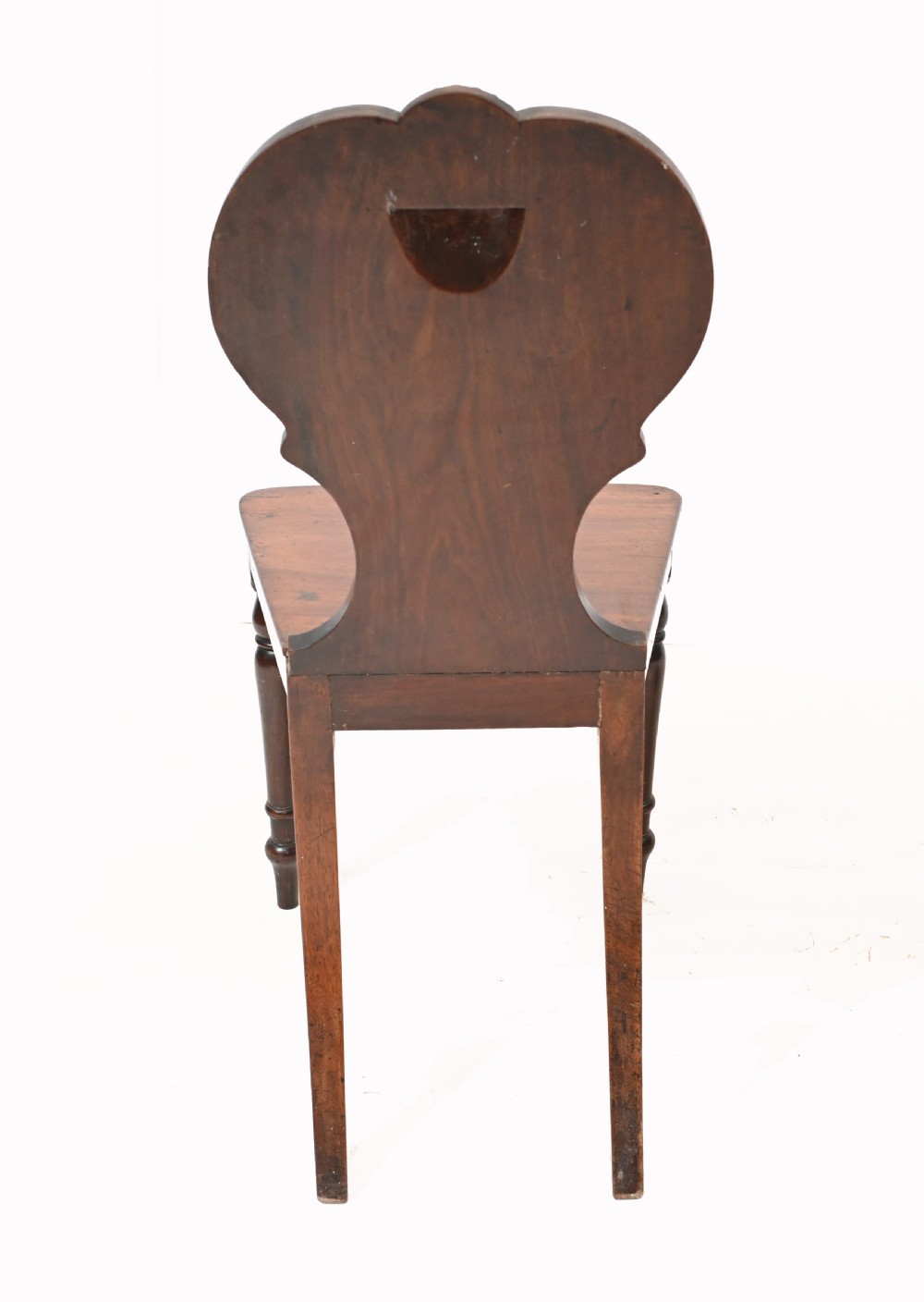 Pair Antique Hall Chairs Mahogany Stately Home Crest View VII