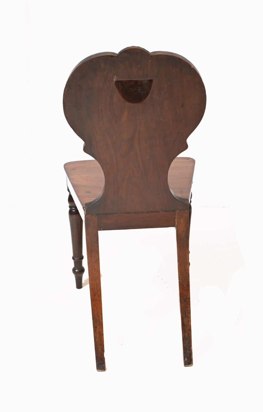 Pair Antique Hall Chairs Mahogany Stately Home Crest View VIII