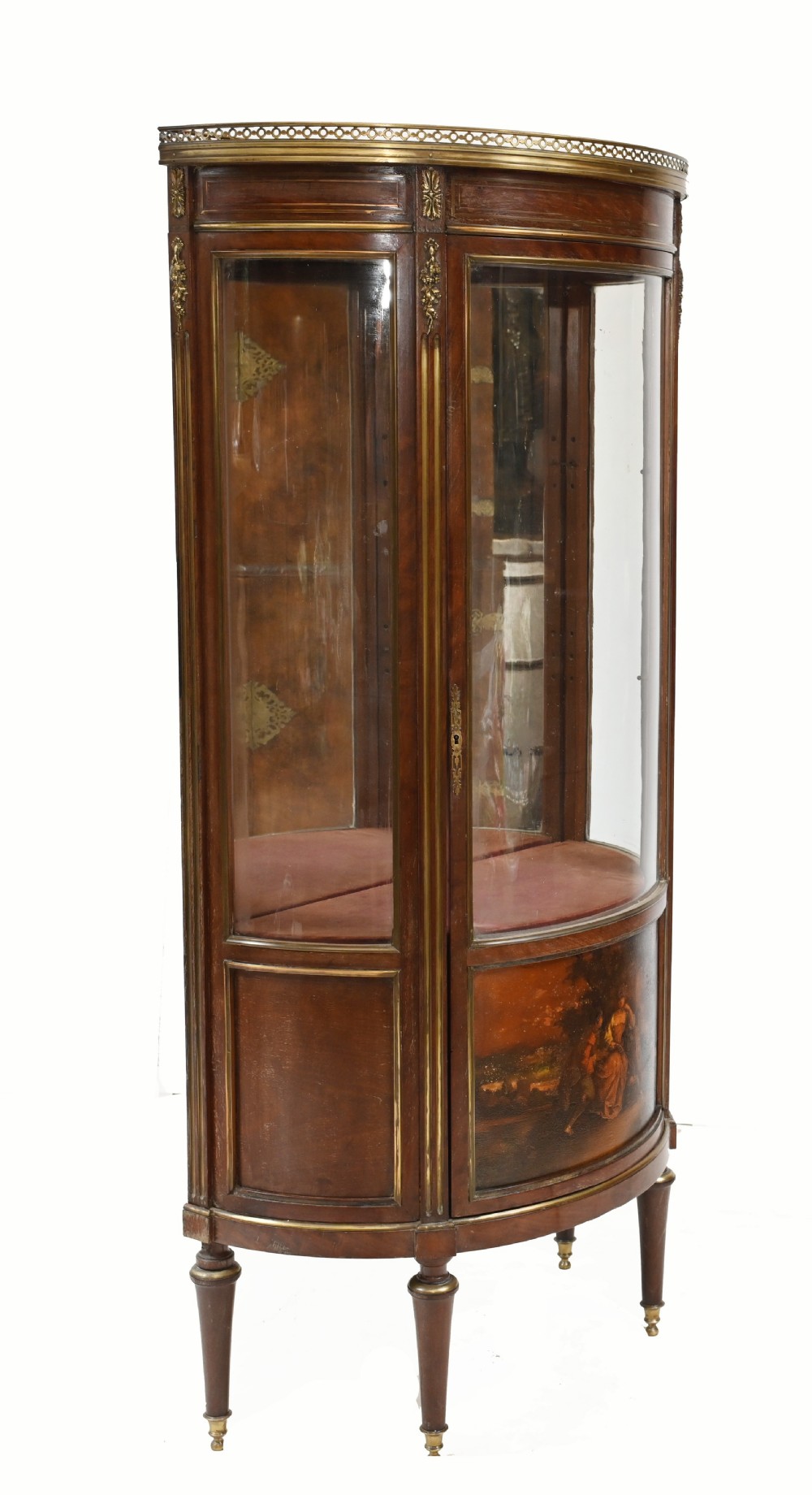 French Vitrine Display Cabinet Painted Vernis Martin 1870