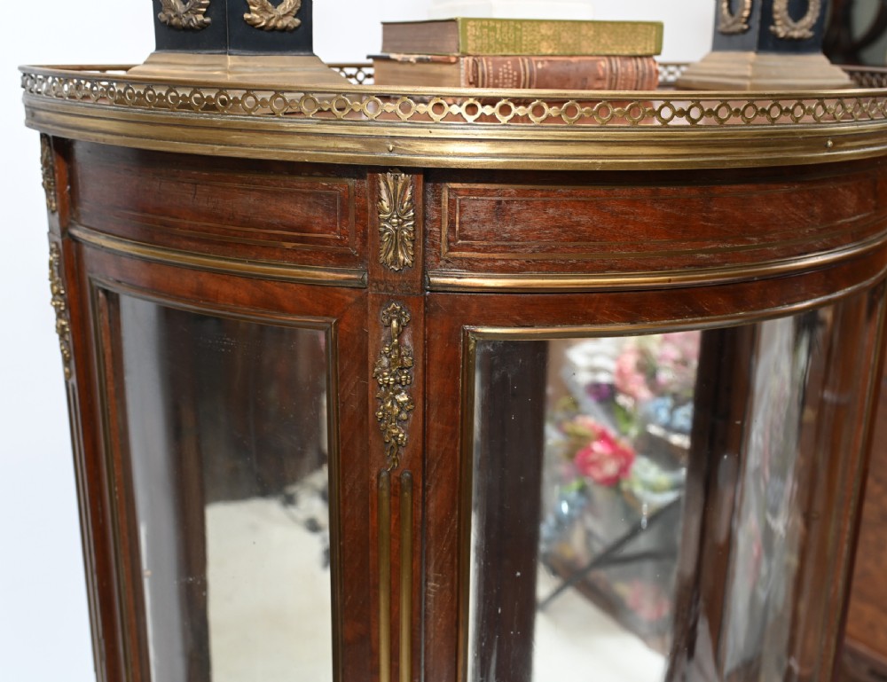 French Vitrine Display Cabinet Painted Vernis Martin 1870 View V