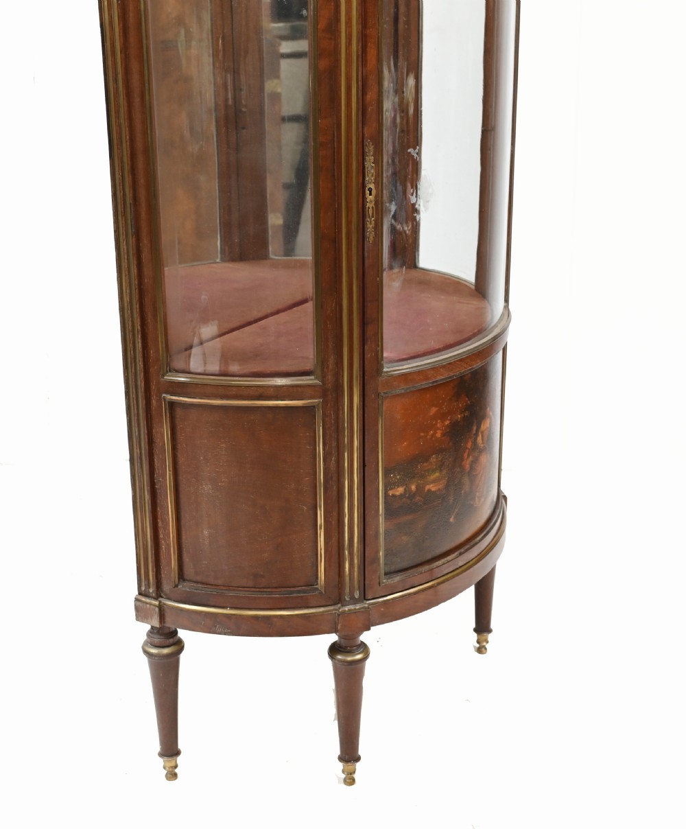 French Vitrine Display Cabinet Painted Vernis Martin 1870 View IX