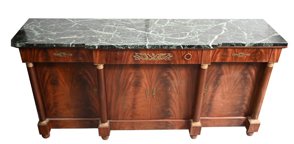French Empire Chiffonier Breakfront Sideboard 2 Metres