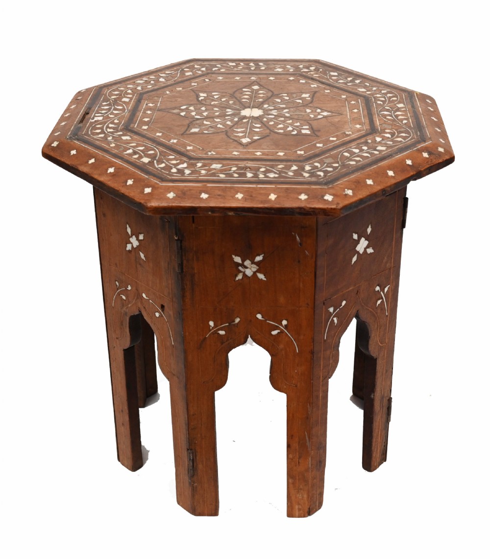 Arabic Side Table Damascan Inlay View II