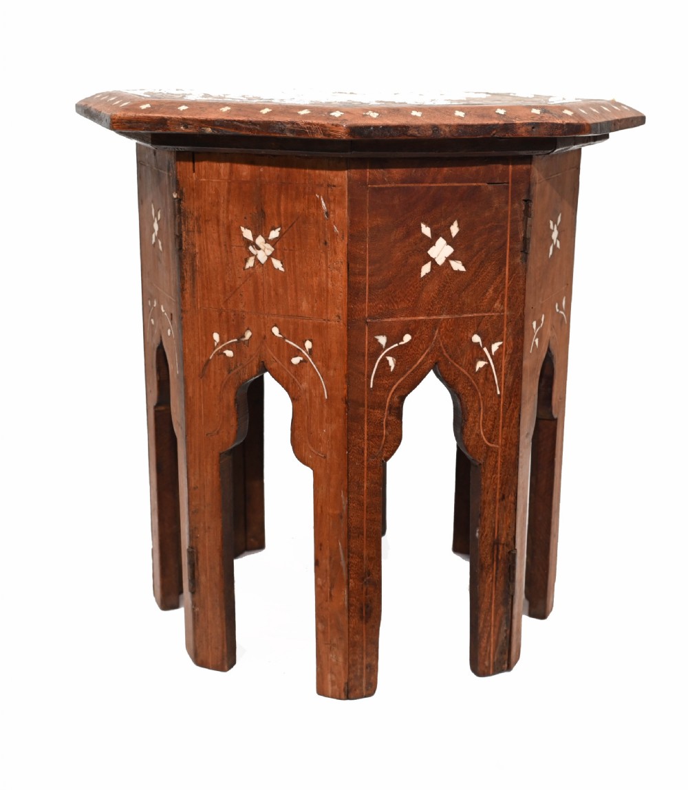 Arabic Side Table Damascan Inlay View VI