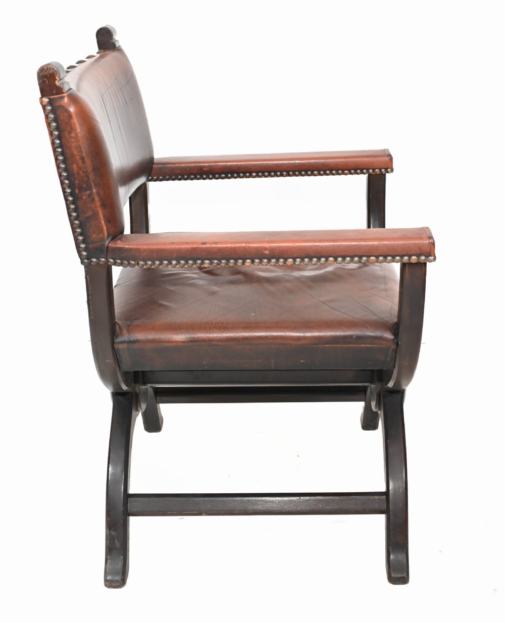 Pair Moroccan Arm Chairs Antique X Frame Furniture View VI