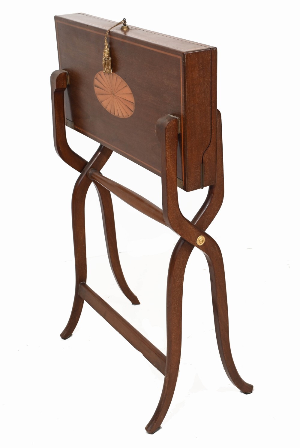 Campaign Desk Folding Travelling Antique Edwardian Secretary Desks 1910 View IV