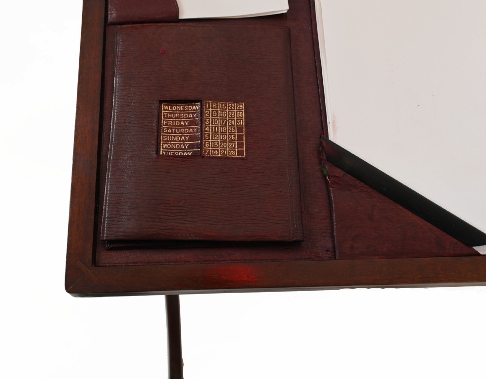 Campaign Desk Folding Travelling Antique Edwardian Secretary Desks 1910 View VII