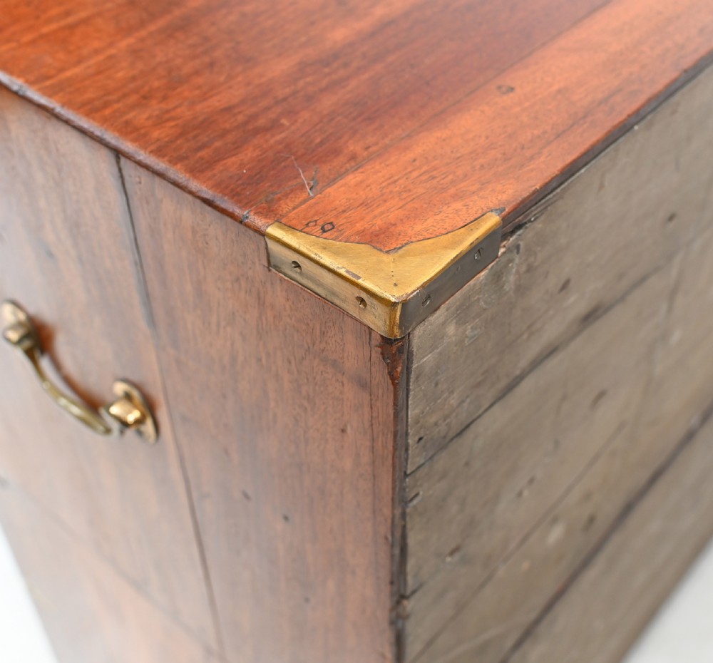 Antique Campaign Chest of Drawers Commode Walnut View VII