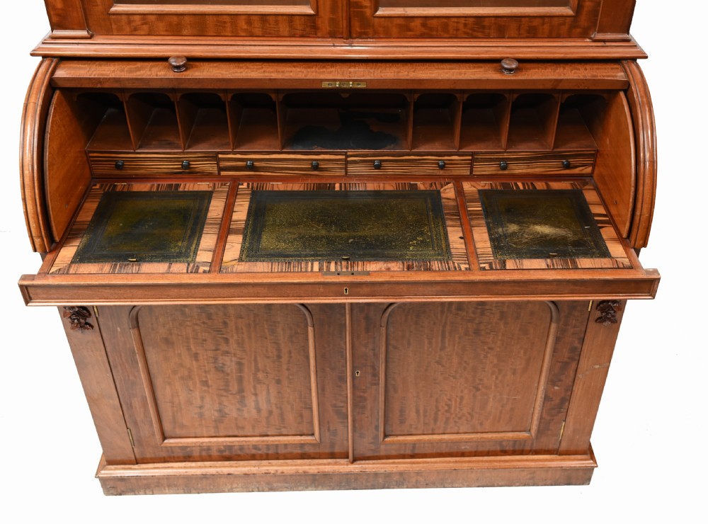 Antique Secretaire Desk Bookcase Hobbs and Co Coramndel View IX