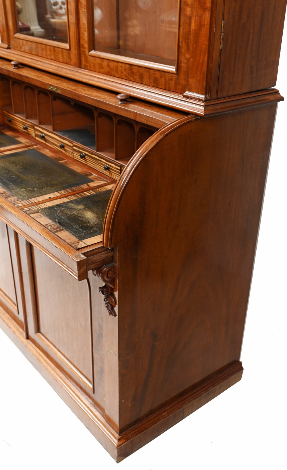 Antique Secretaire Desk Bookcase Hobbs and Co Coramndel View XVI