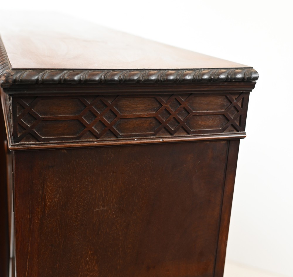 Chippendale Cabinet Mahogany Breakfront Glass Fronted View VIII
