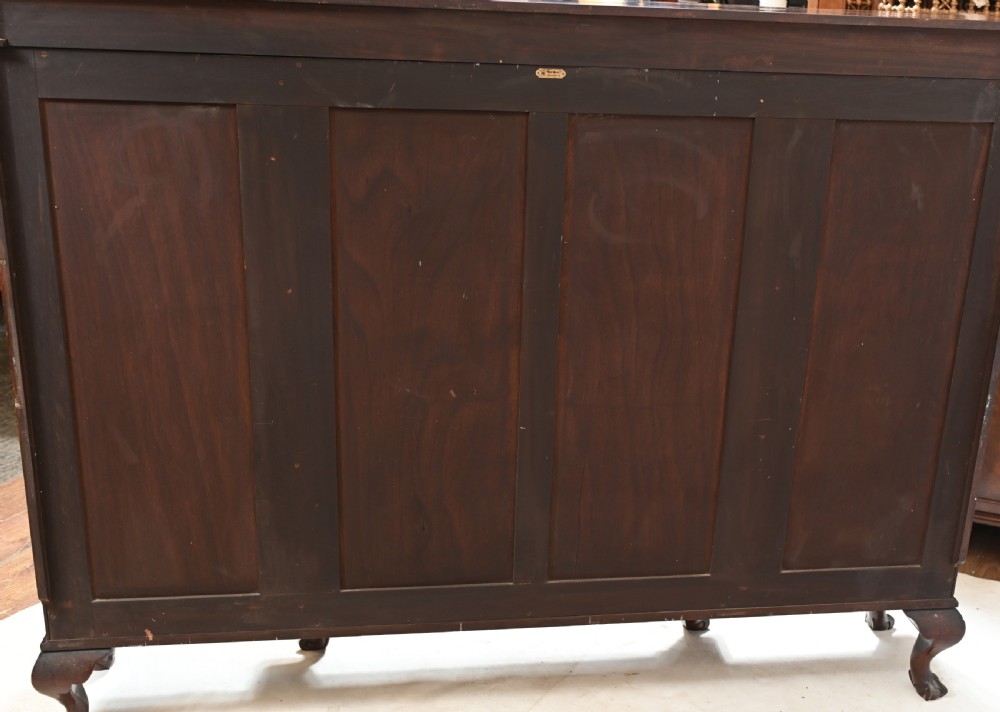 Chippendale Cabinet Mahogany Breakfront Glass Fronted View X