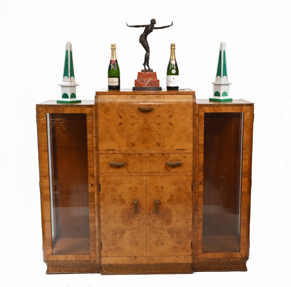 1930s Art Deco Cocktail Cabinet Vintage Furniture View II