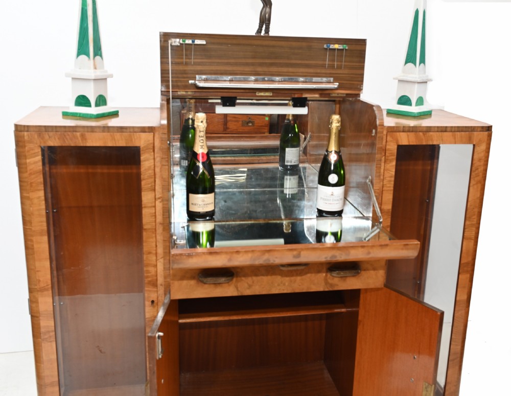 1930s Art Deco Cocktail Cabinet Vintage Furniture View VII