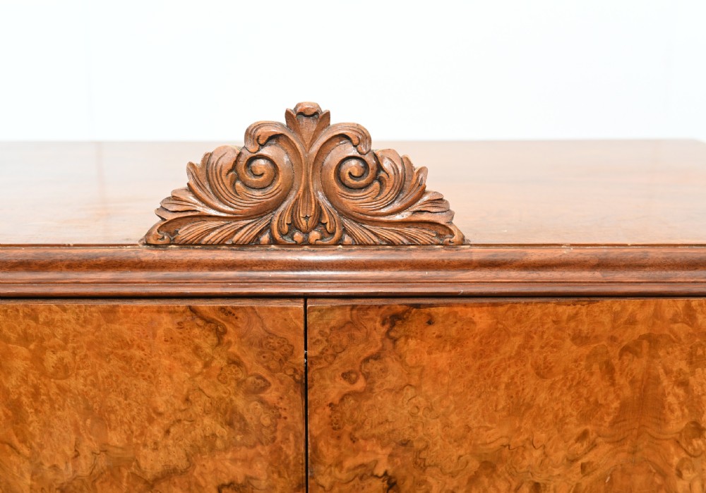 Vintage Epstein Drinks Cabinet Deco Walnut Cocktail Chest View III