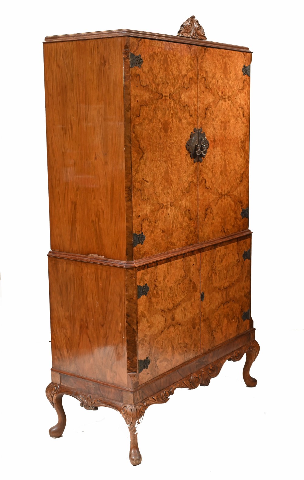 Vintage Epstein Drinks Cabinet Deco Walnut Cocktail Chest View VIII