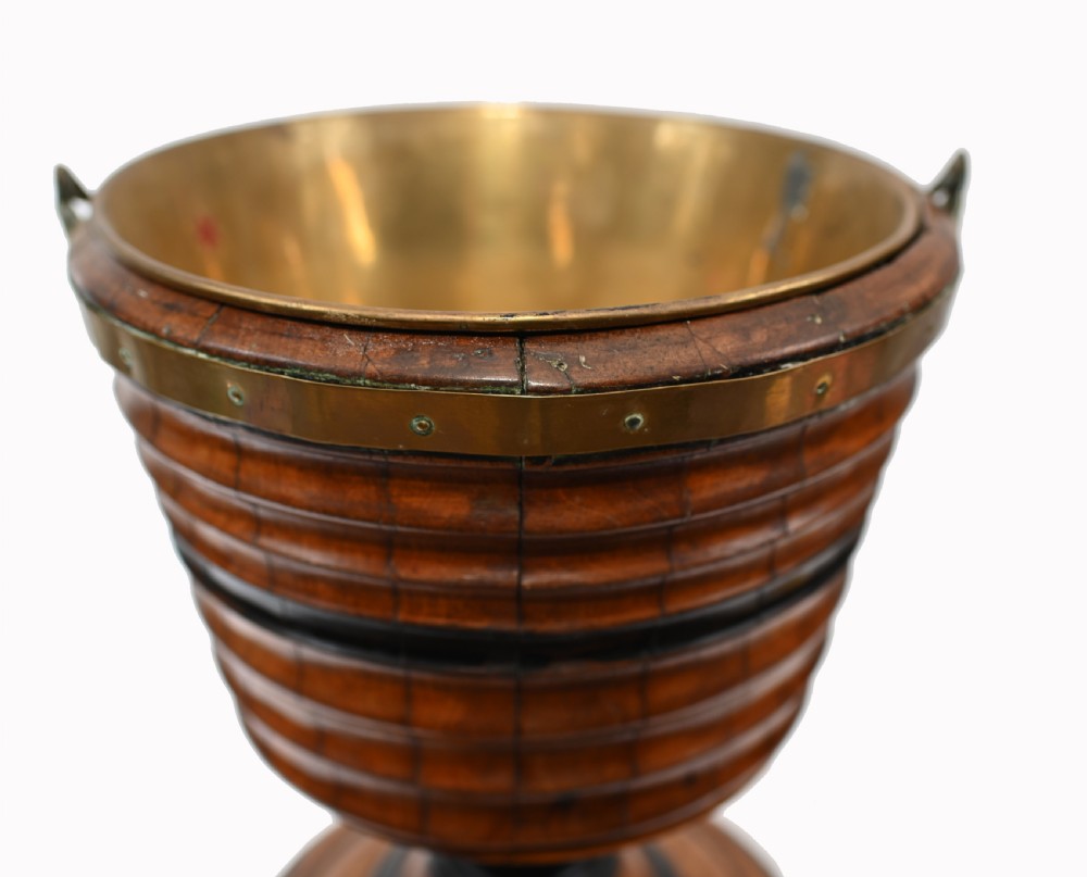 1880 Dutch Teestoof Bucket Planter Ebony Walnut View III
