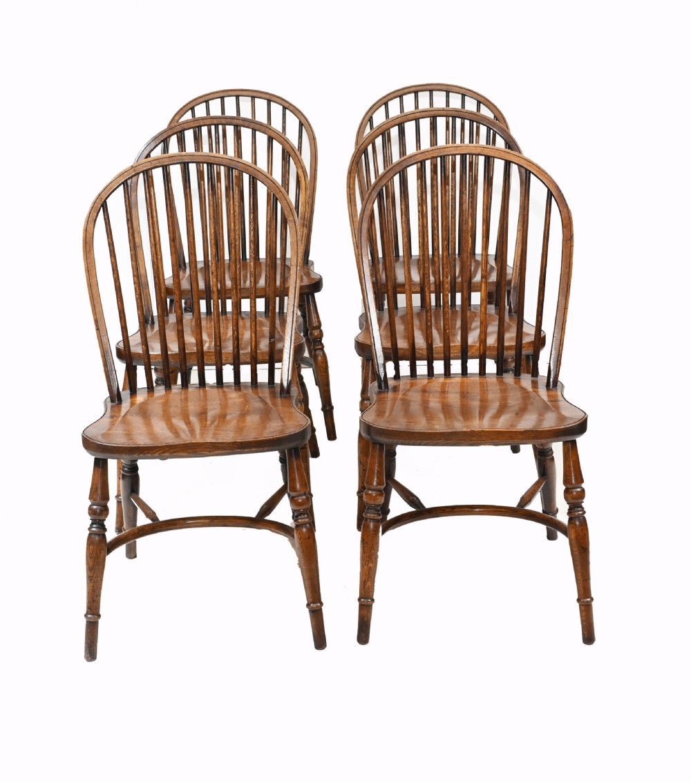 Set Windsor Chairs Farmhouse Dining Kichen Furniture 6