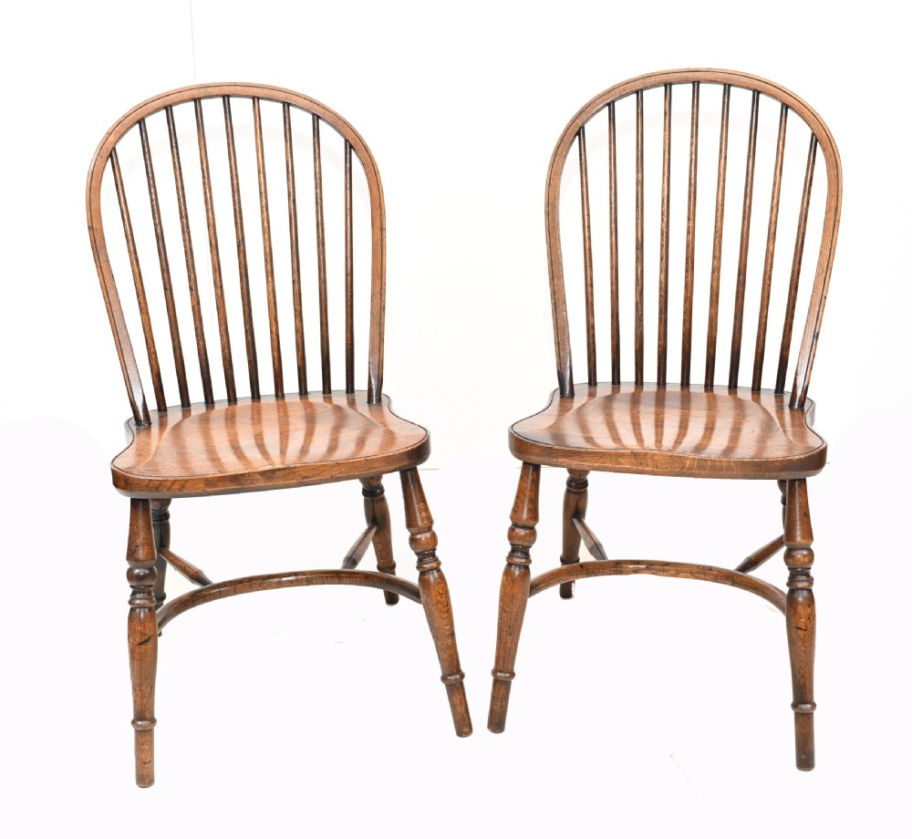 Set Windsor Chairs Farmhouse Dining Kichen Furniture 6 View II