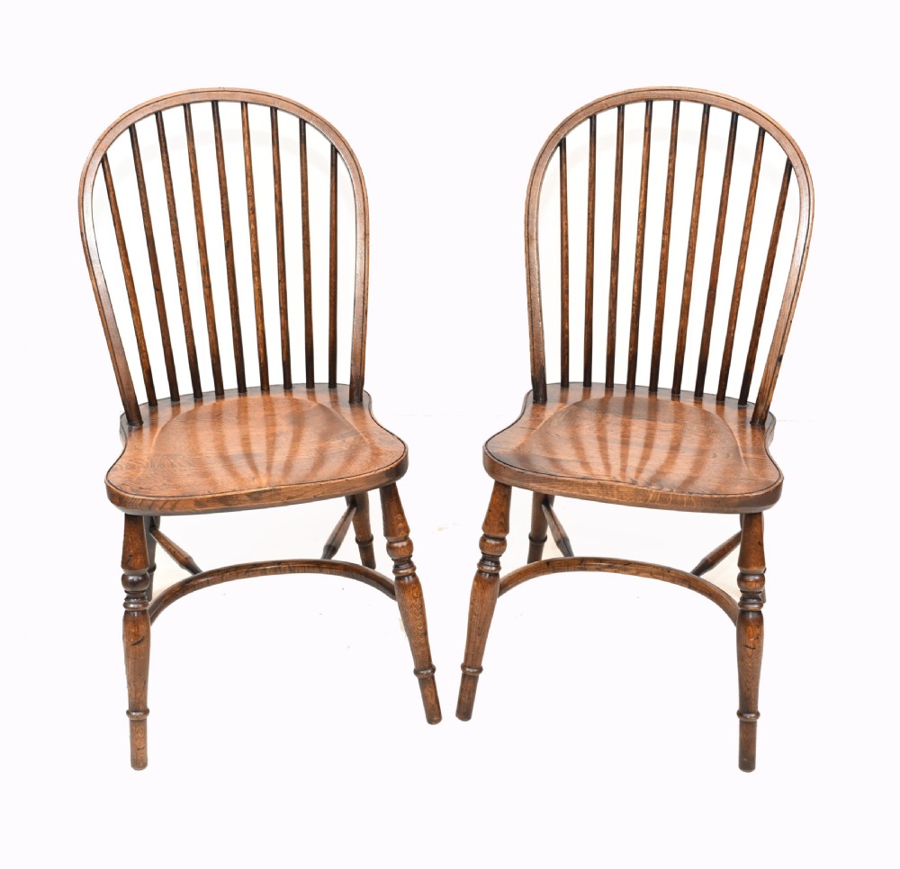 Set Windsor Chairs Farmhouse Dining Kichen Furniture 6 View III
