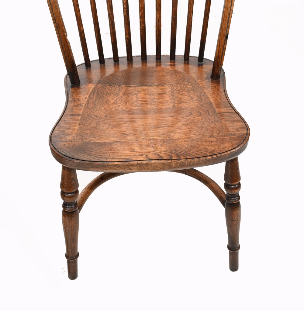 Set Windsor Chairs Farmhouse Dining Kichen Furniture 6 View V