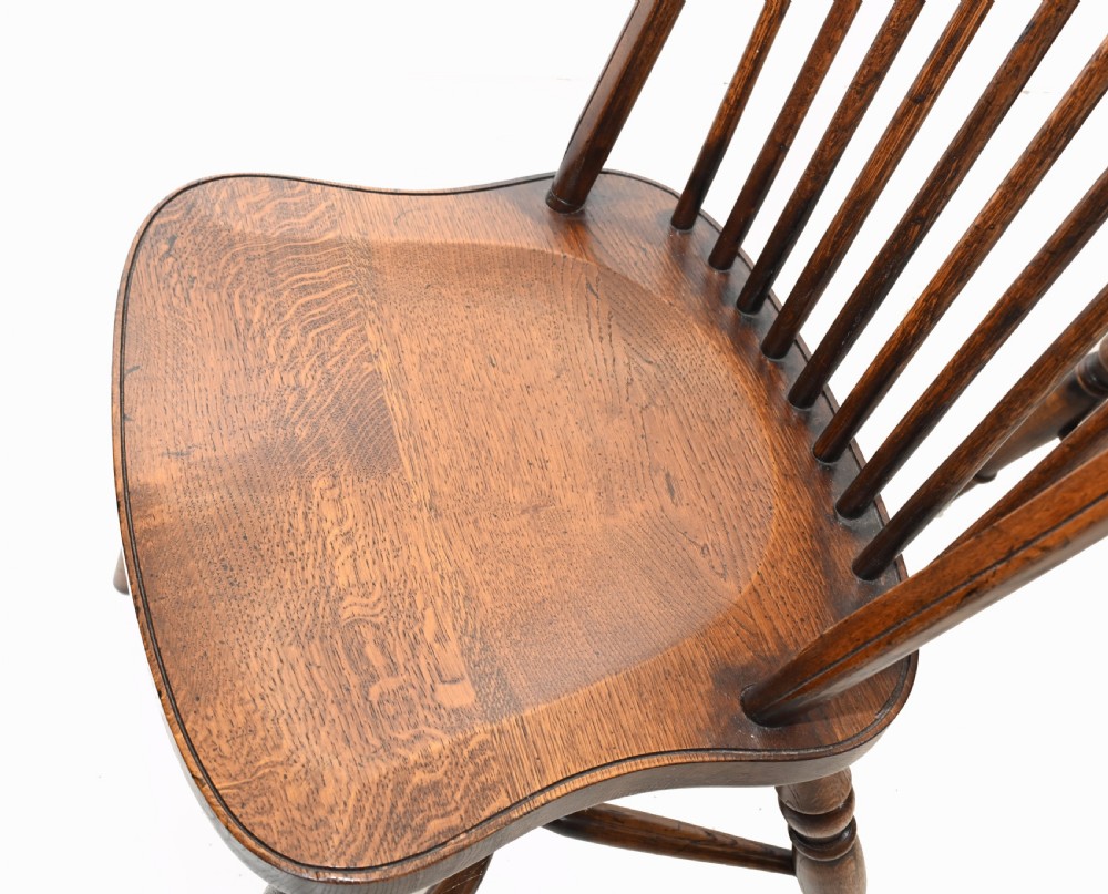 Set Windsor Chairs Farmhouse Dining Kichen Furniture 6 View VIII