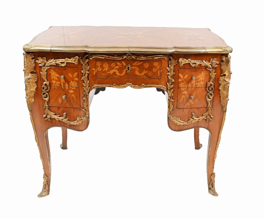 French Knee Hole Desk Empire Inlay  View II