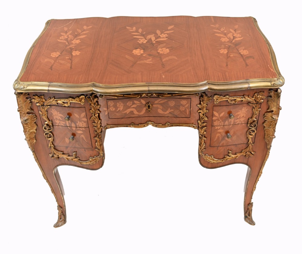 French Knee Hole Desk Empire Inlay  View III
