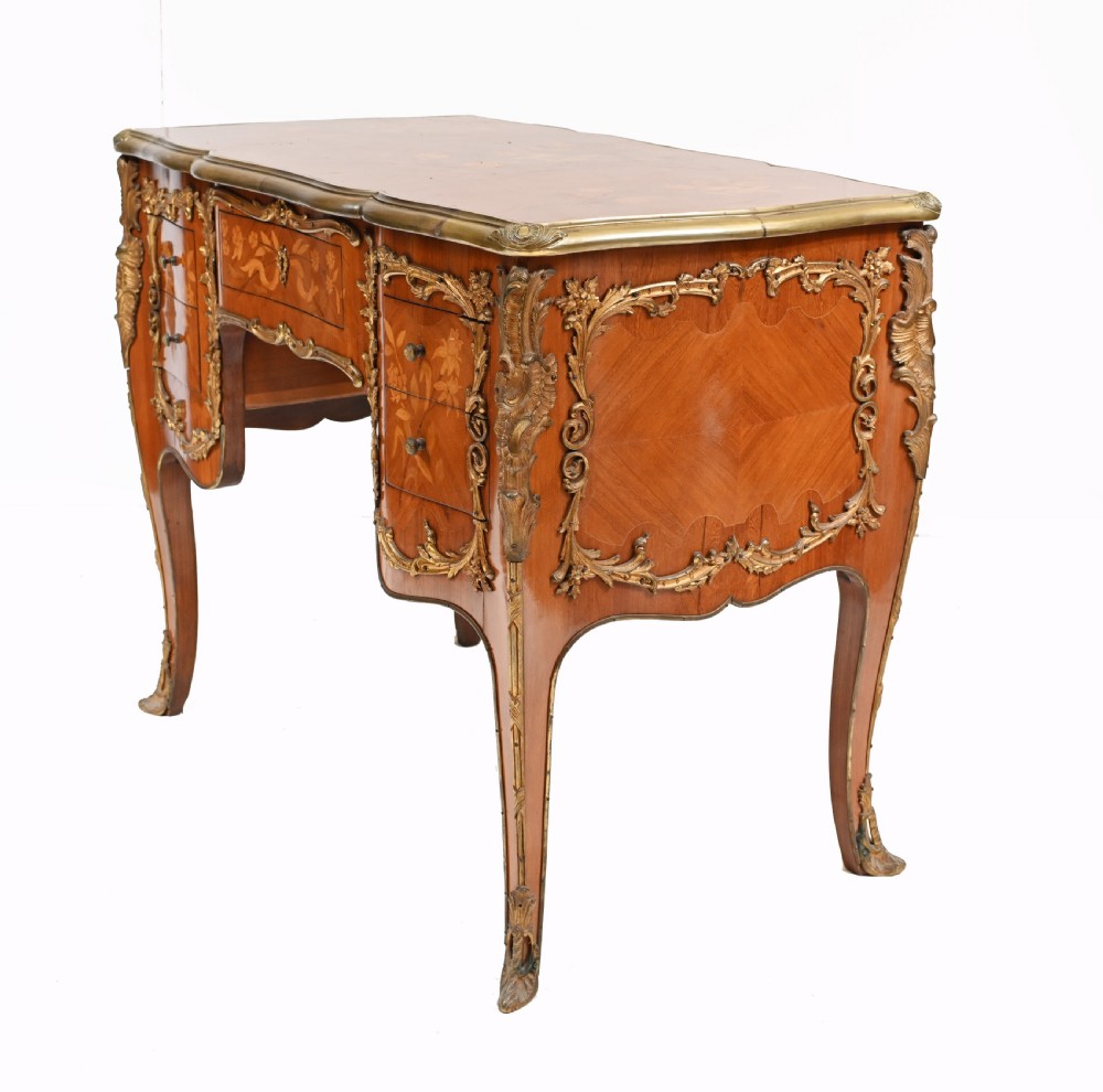 French Knee Hole Desk Empire Inlay  View V