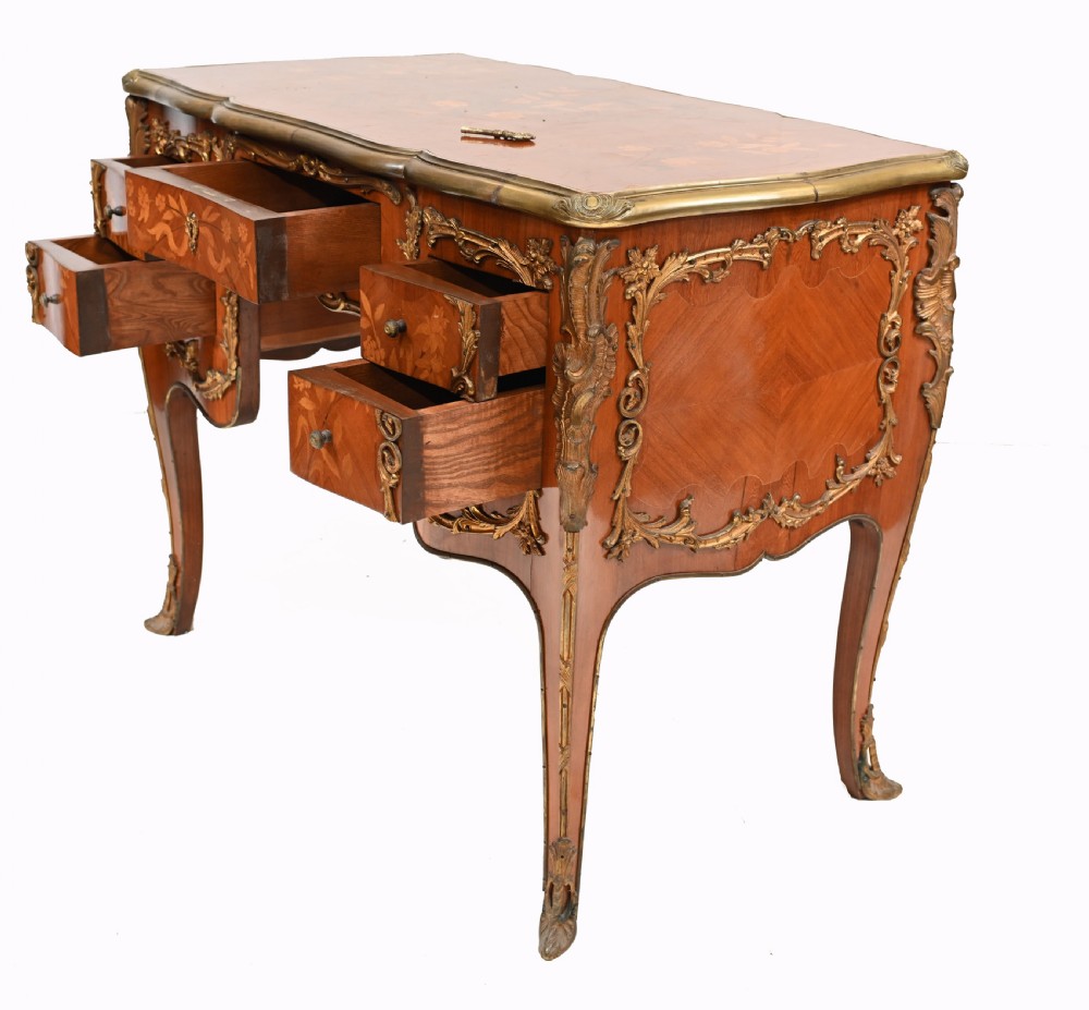 French Knee Hole Desk Empire Inlay  View VI