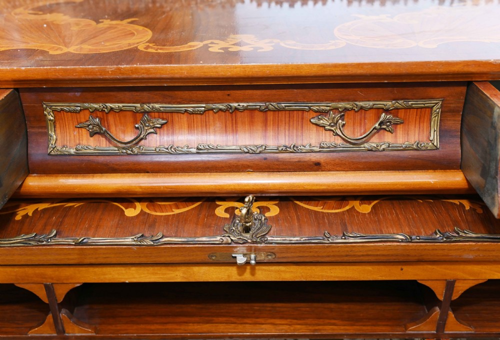 French Roll Top Desk Louis XVI Inlay Bureau View VIII