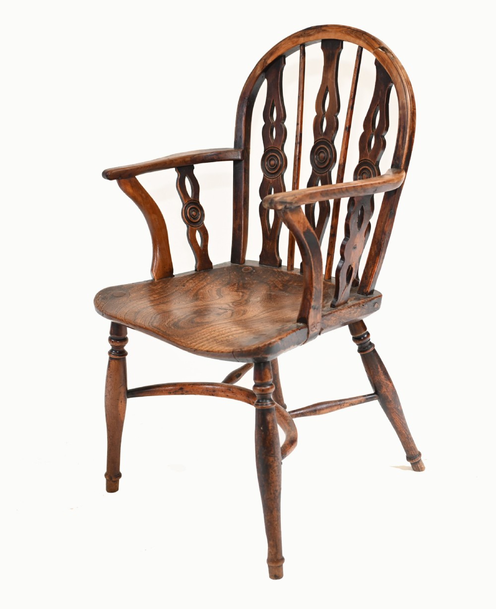 8 Windsor Dining Chairs Elm Wood Farmhouse Diners View VIII