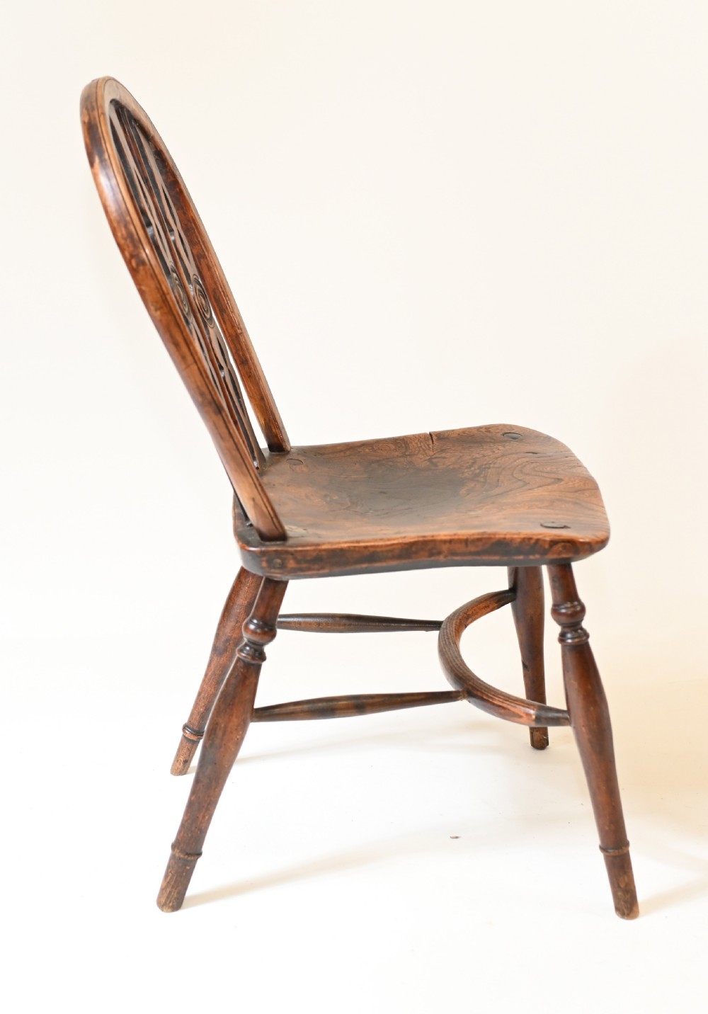 8 Windsor Dining Chairs Elm Wood Farmhouse Diners View IX