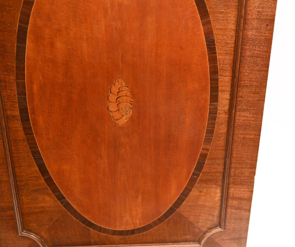 Georgian Linen Press Mahogany Inlay Cabinet 1790 View III