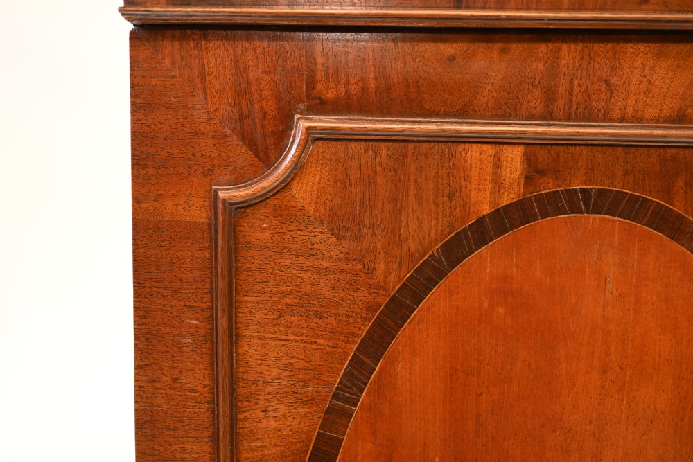 Georgian Linen Press Mahogany Inlay Cabinet 1790 View V