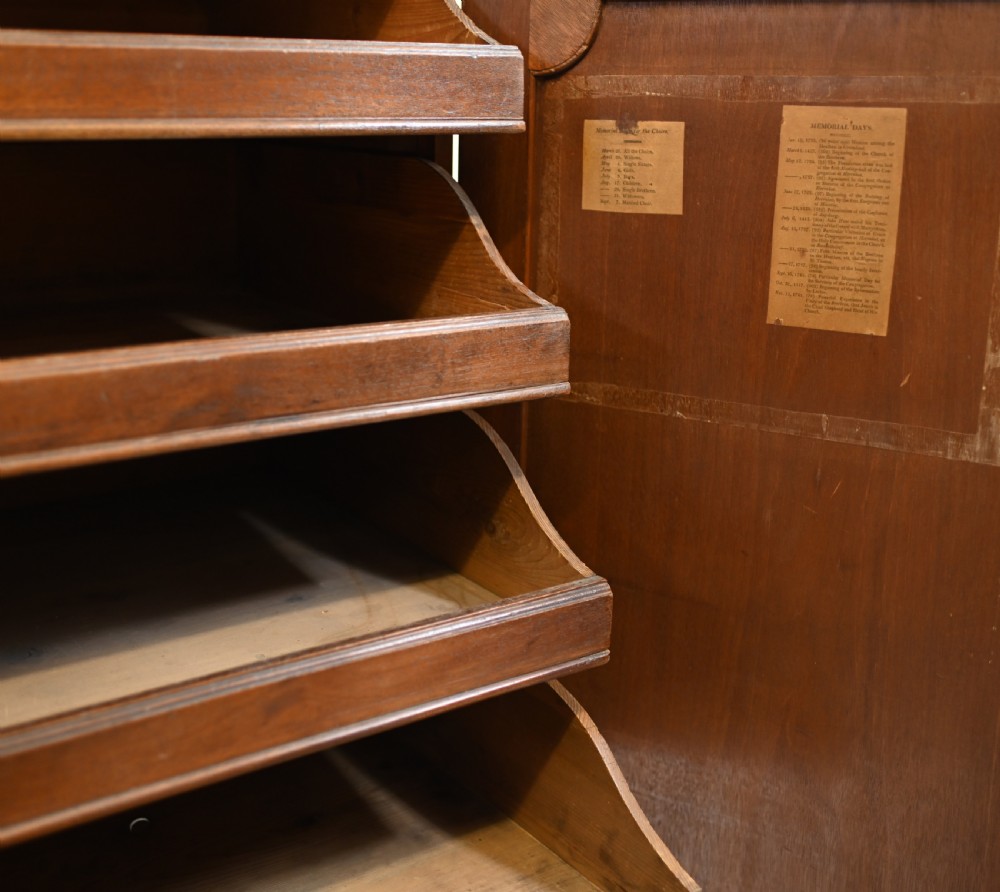 Georgian Linen Press Mahogany Inlay Cabinet 1790 View X