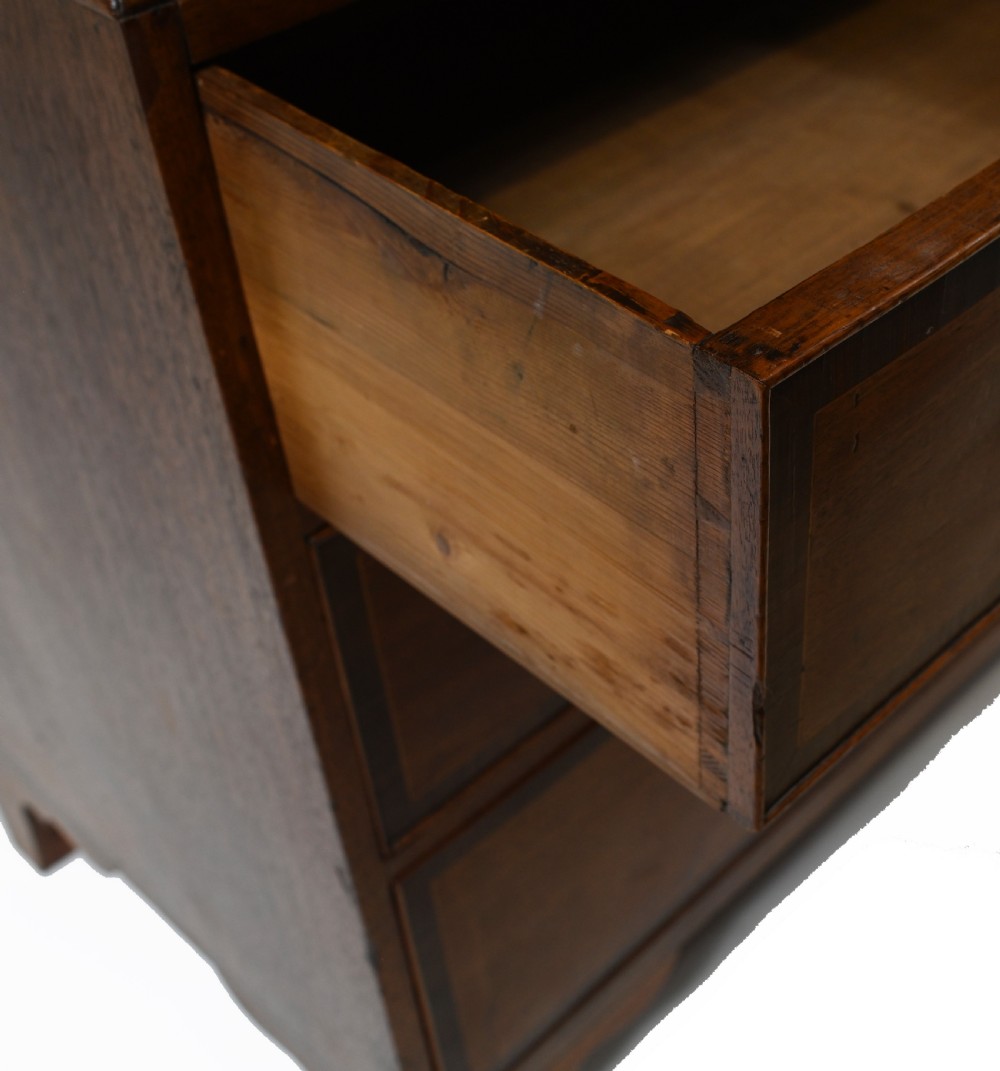 Georgian Linen Press Mahogany Inlay Cabinet 1790 View XII