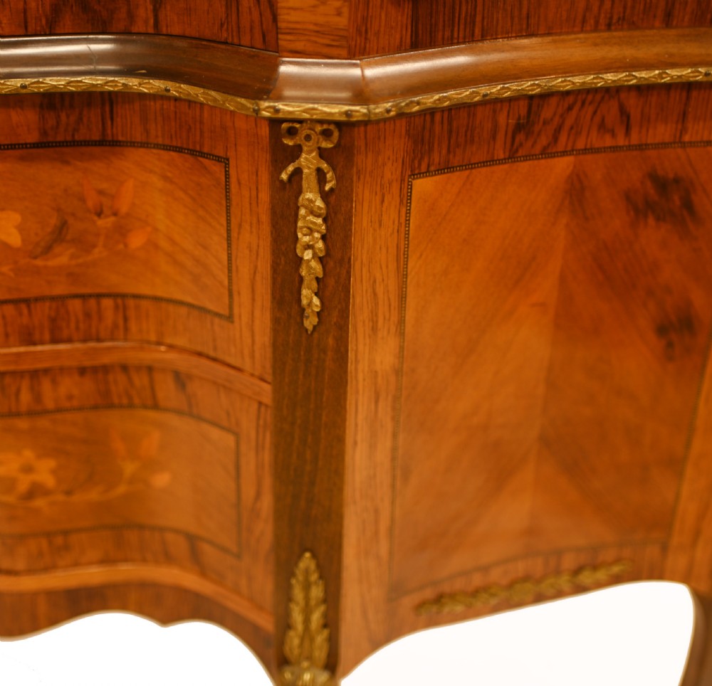 French Antique Vitrine Shaped China Cabinet 1880 View VII