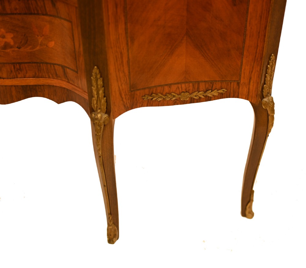 French Antique Vitrine Shaped China Cabinet 1880 View IX