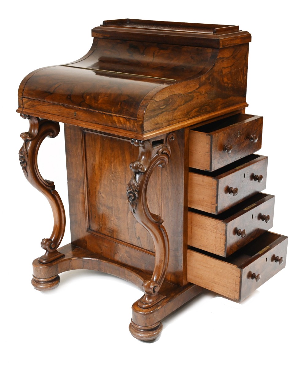 Victorian Davenport Desk Pop Up Mechanism 1860 View VI