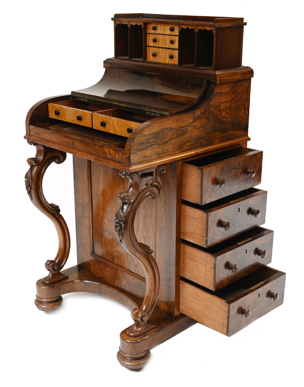 Victorian Davenport Desk Pop Up Mechanism 1860 View VII