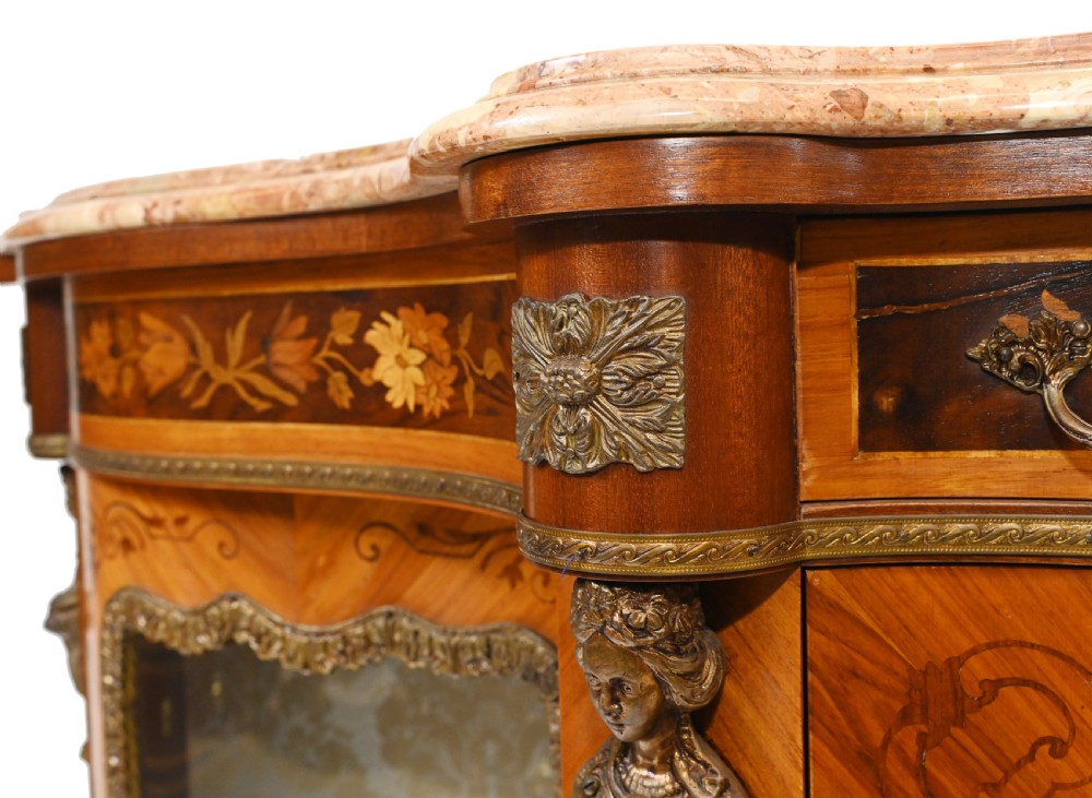 Louis XVI Credenza French Side Cabinet Chest Inlay View VII