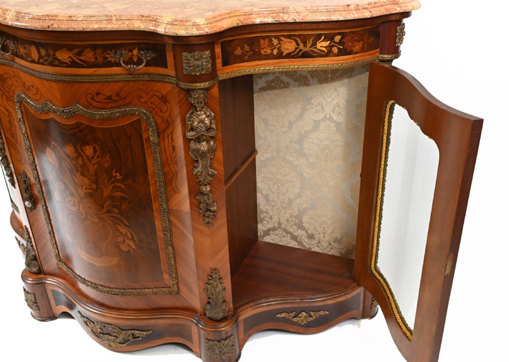 Louis XVI Credenza French Side Cabinet Chest Inlay View IX