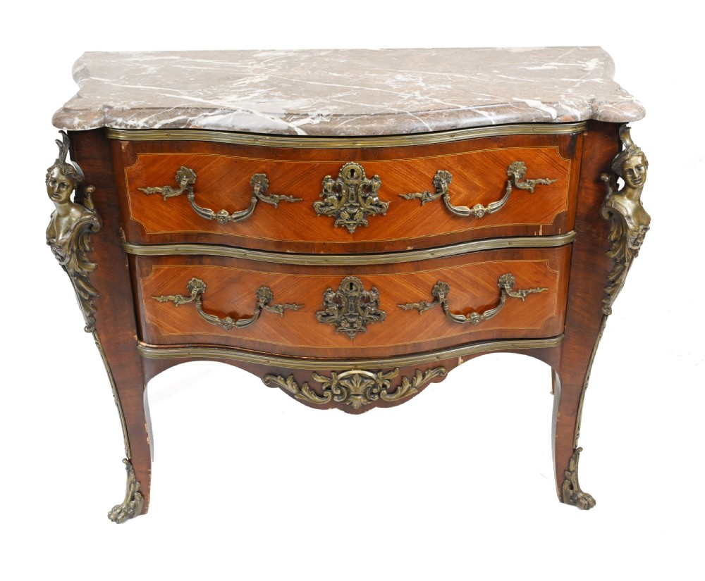 French Bombe Commode - Napoleon II Chest Drawers 1880 View II