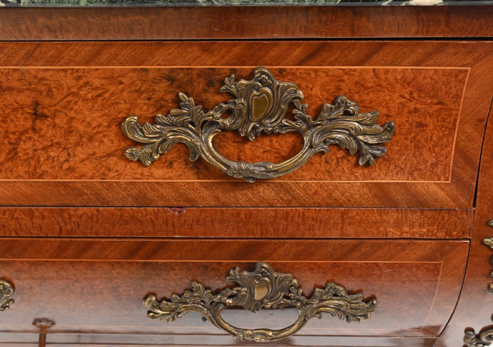 Empire Bombe Commode French Antique Chest Drawers 1880 View V